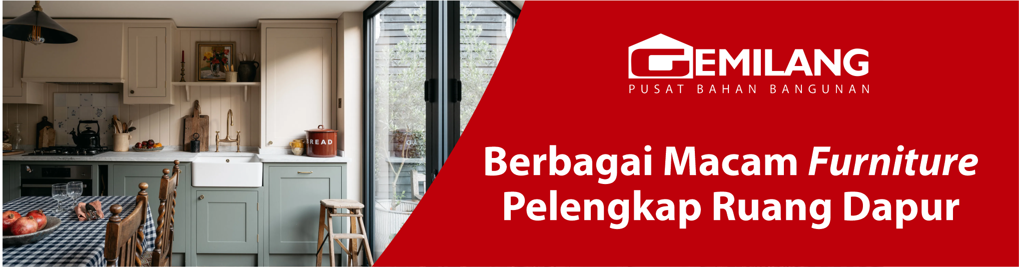 Banner artikel furniture pelangkap dapur